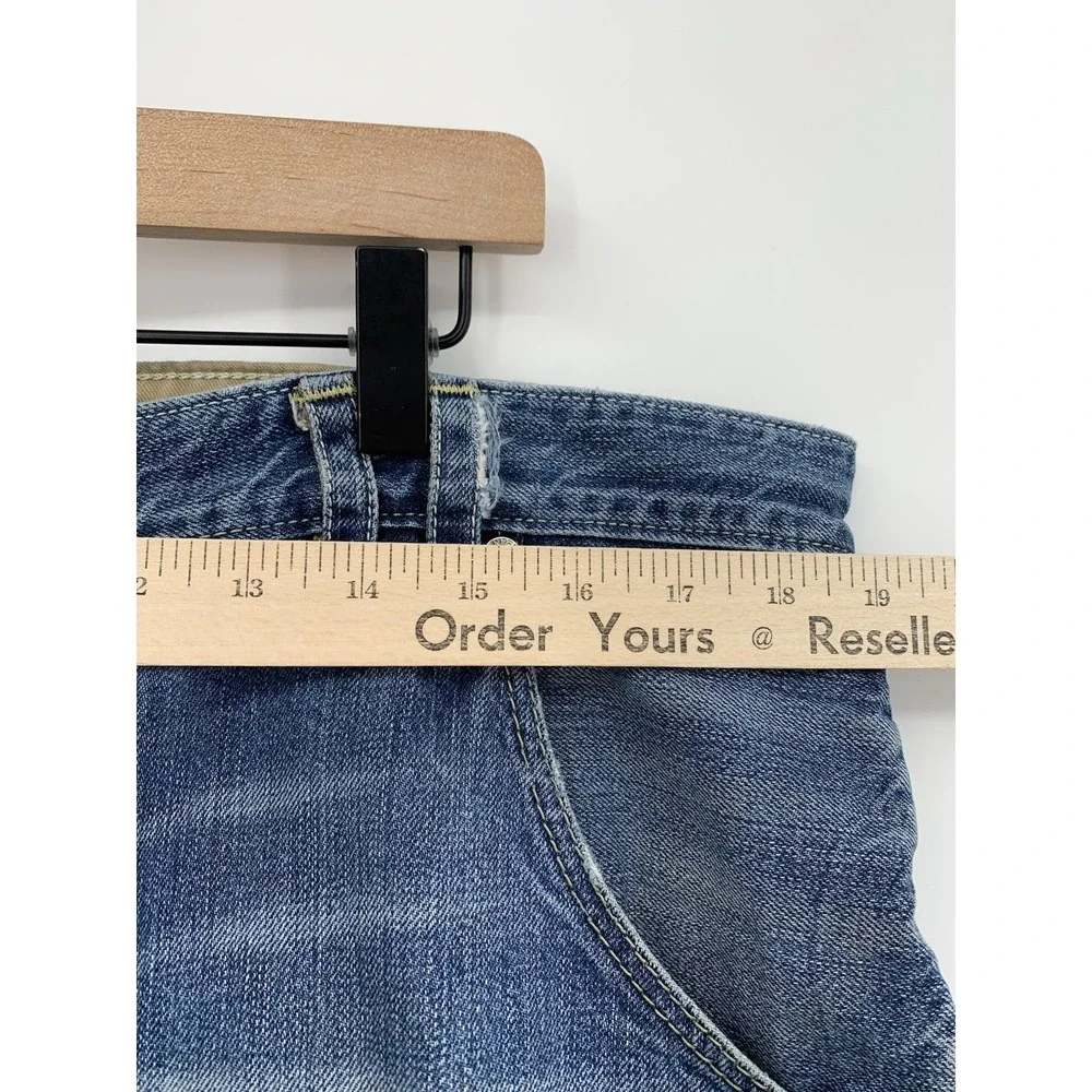 Levis 514 Jeans Men 38x30‎ Blue Straight Fade Medium Wash American Denim Pants
